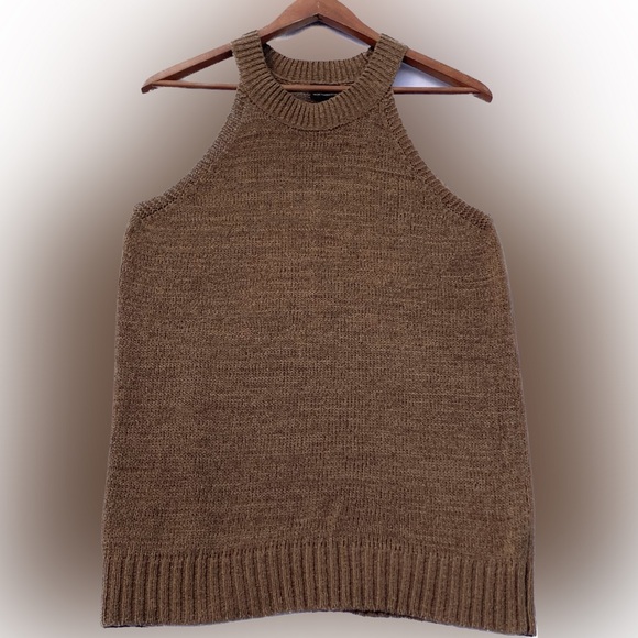 WORTHINGTON Womens Sweater Sz. Large Coco Brown Exposed Shoulders Warm Weather - Picture 9 of 9
